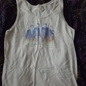 Gildan White Graphic Tank Top